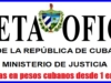 Tramitación Documental en Cuba: MINJUS/2020